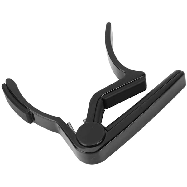 Aluminiumlegering 6-strängad akustisk elektrisk gitarr capo instrument tillbehör (svart)