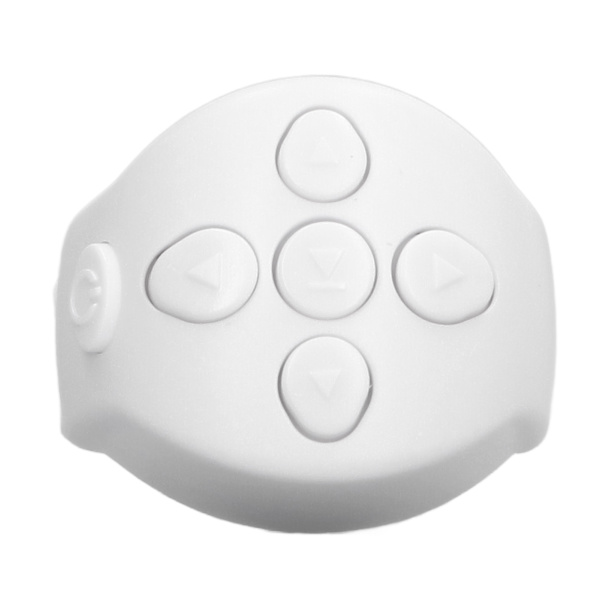 Bluetooth-fjärrkontroll med justerbar storlek, Bluetooth-fjärrkontroll, rullningsring, trådlös kameraslutare, selfie-knapp för Android för telefon, vit