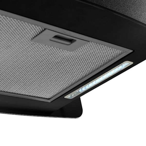 Hängande köksfläkt med touchsensor LCD härdat glas