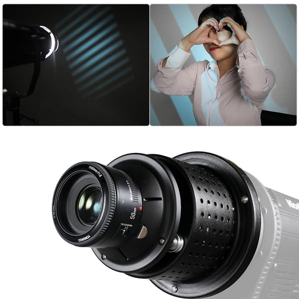 NiceFoto SN-29 Professionel Blitzlys Snoot 50mm 1.8F Linse til Bowens Mount