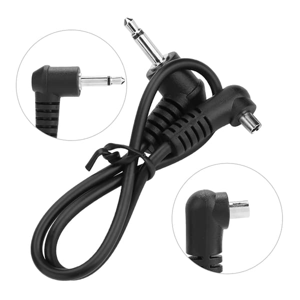3,5 mm jackstik flash synkroniseringskabel med skruelås til han flash PC