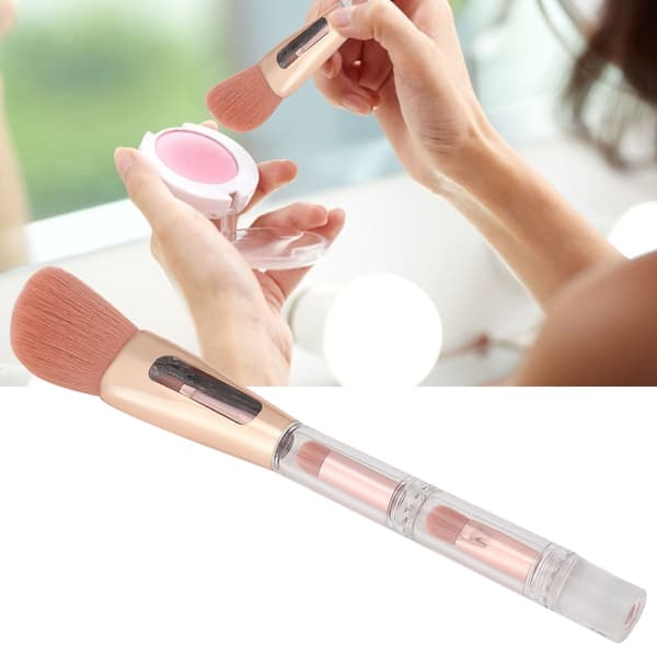 ZOREYA Super Soft 4-i-1 bærbar makeup børste multifunktionel kosmetisk børste