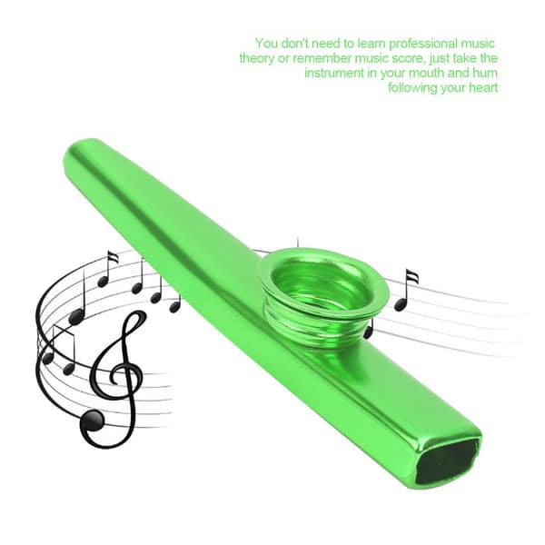 Aluminiumlegering Mini Bärbar Kazoo Ukulele Gitarr Partner Musikinstrument (grön)