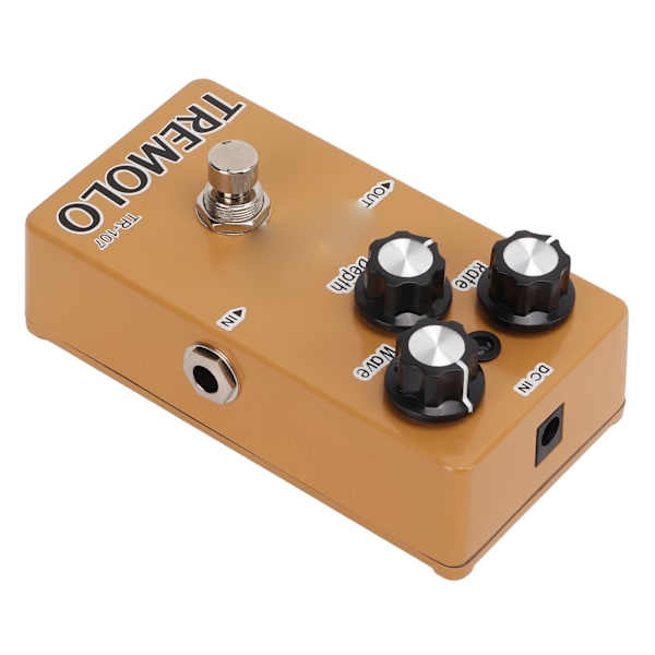 Tremolo-effekt Rate Wave Depth Metal Guitar Monoblock-effektpedal Indbygget 9V 300mAh batteri