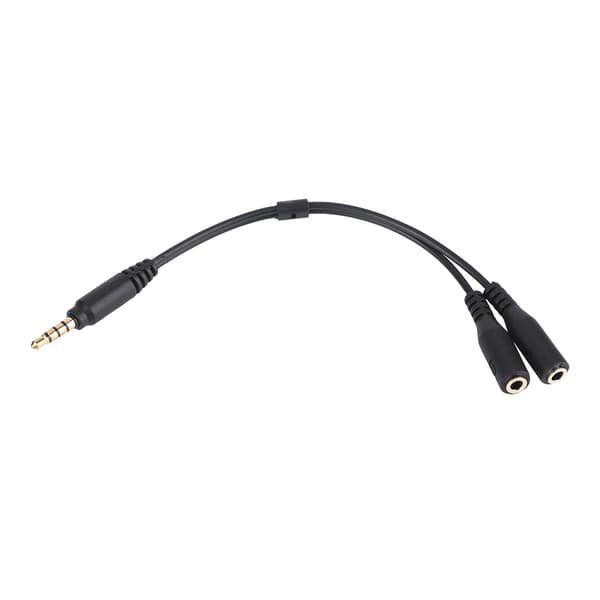 3,5 mm Stereo Jack Mikrofon Lydkabel Splitter Adapter til Telefon Kamera