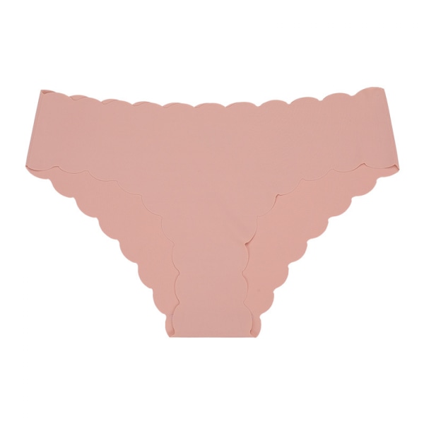 Sömlösa byxor för kvinnor paket med 3 Ice Silk Trosor Mid-Rise No Show underkläder, rosa, M