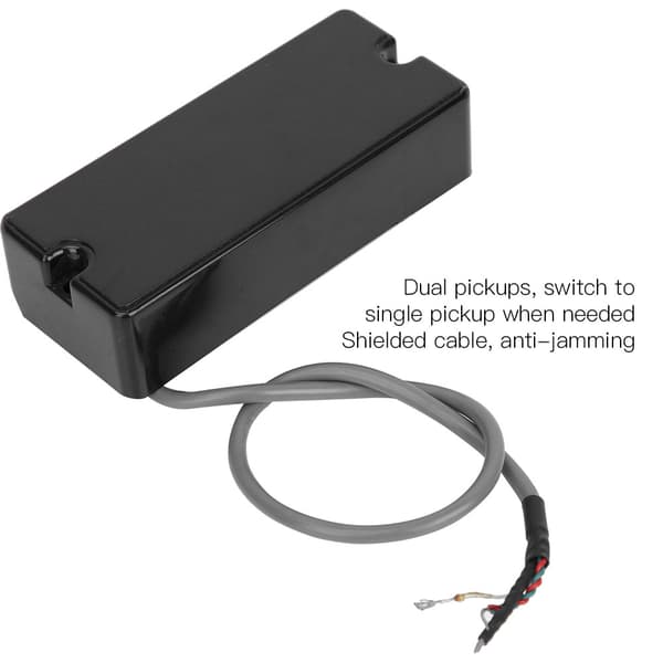 4-strängad dubbel elektrisk basgitarr pickup med plastskydd och keramisk magnet
