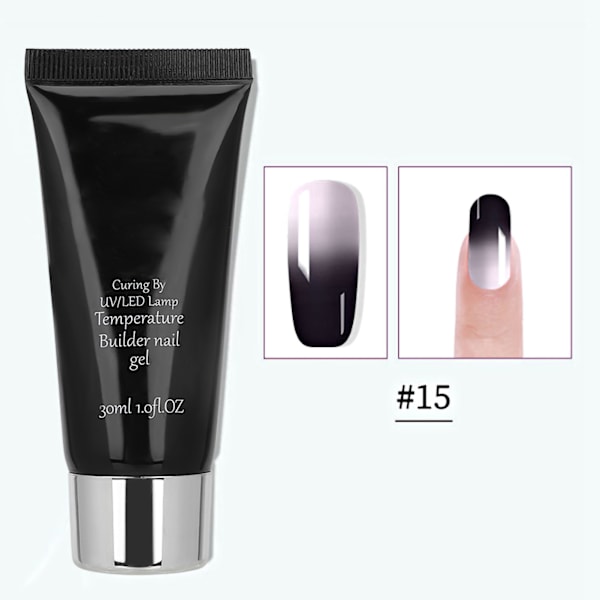 Kynsilakkatemperatuurin muutos Ammattimainen UV-geeli Nopea kynsien pidennyksen geeli 30ml (Tyyppi 15)
