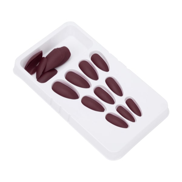 24 stk. Matte Falske Negle Fuld Dækning Falske Negle Tip Manicure Værktøj til Kvinder og PigerF143