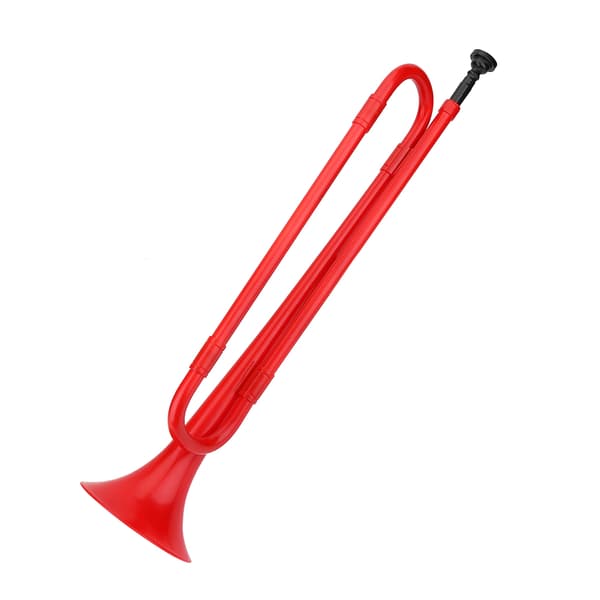 B-dur plastbugle kavalleritrumpe med munstycke för barn skolstudentband röd