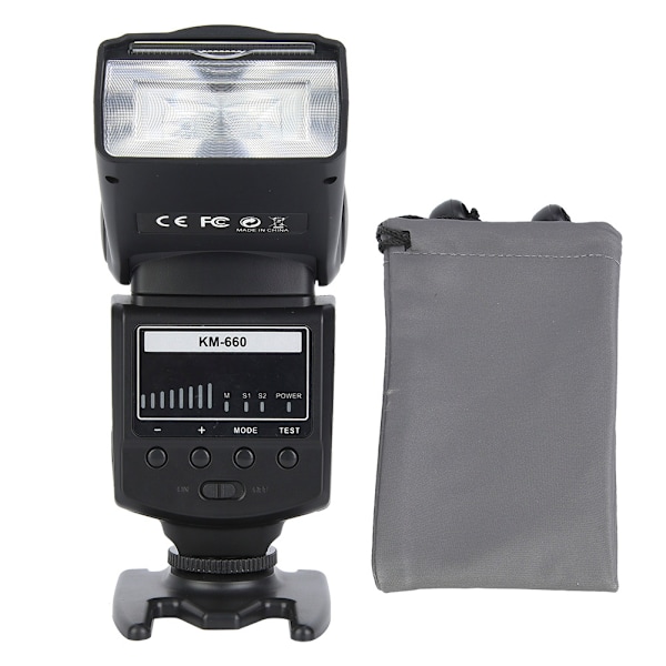 KM-660 5800K Trådlös blixt Speedlite med fyllningsljus för Canon för Nikon SLR-kamera