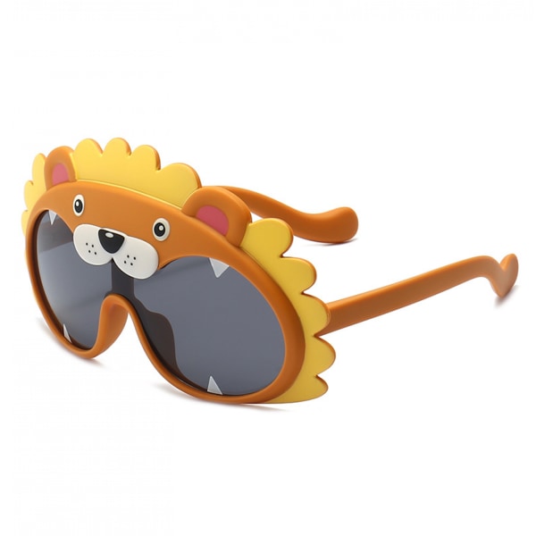 Cartoon Children's Sunglasses Student Sunglasses Polarized Glasses Small Sunglasses Large Frame Sunshade Mirror---Tea frame tea legs