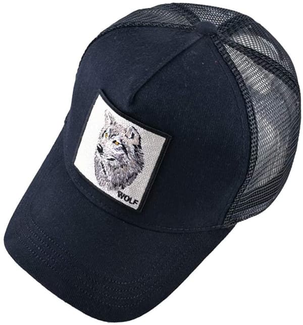 Unisex Eläin Mesh Trucker Hat Snapback Kirjailtu Patch Baseball Caps, LT-BK