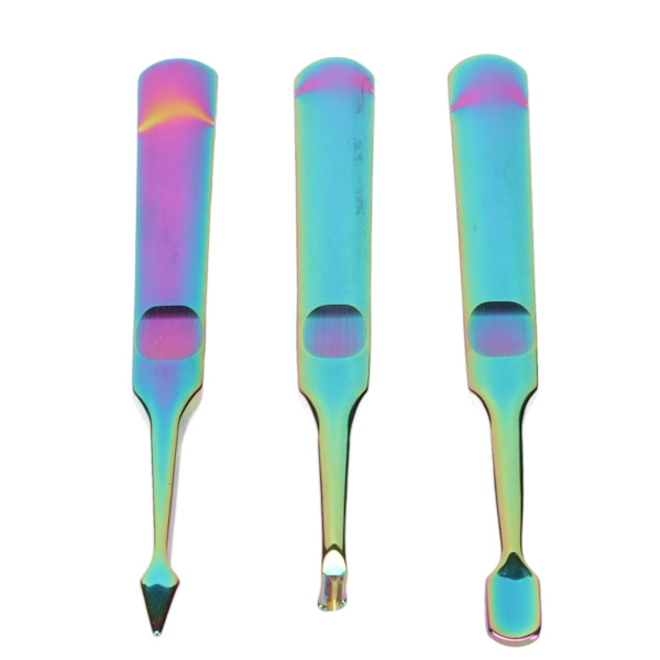 3 st Cuticle Remover Kit Rostfritt Stål Professionell Död Hud Pusher för Tånaglar Fingernagel