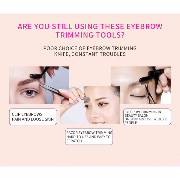 Hårborttagning för kvinnor | Smärtfri & rent hårborttagningsmedel för ansikte | USB uppladdningsbar elektrisk rakapparat för damer och bikinitrimmer, rosa