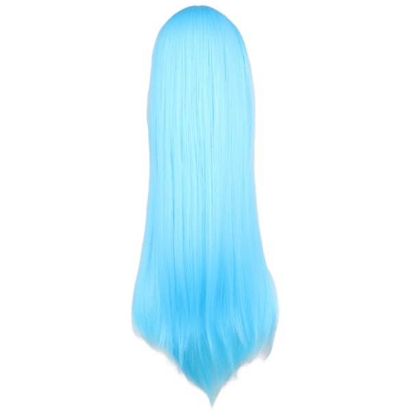 Wekity 80cm Vacker Charmig Cosplay Peruk med rakt hår, blå