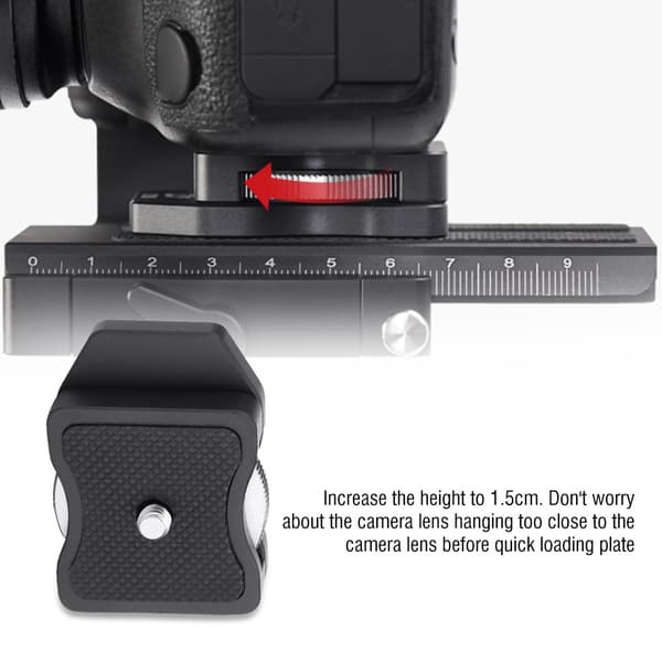 Kamera Gimbal Forhøjet Pad Riser Quick Release Plade til Zhiyun Crane 2