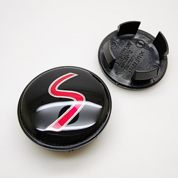 För Mini Wing Navkapslar 54mm -MINI Bokstav Svart (4-pack)