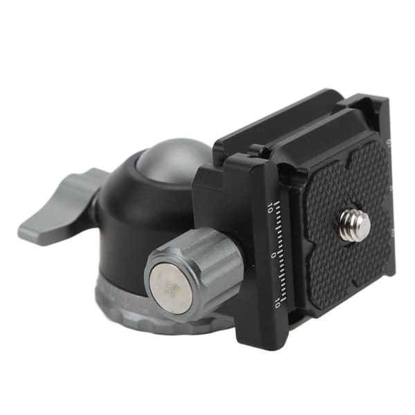 Mini kulehode i aluminiumslegering 360° panoramisk kulehode med hurtigutløserplate og vater for stativ, monopod og digitalkameraer