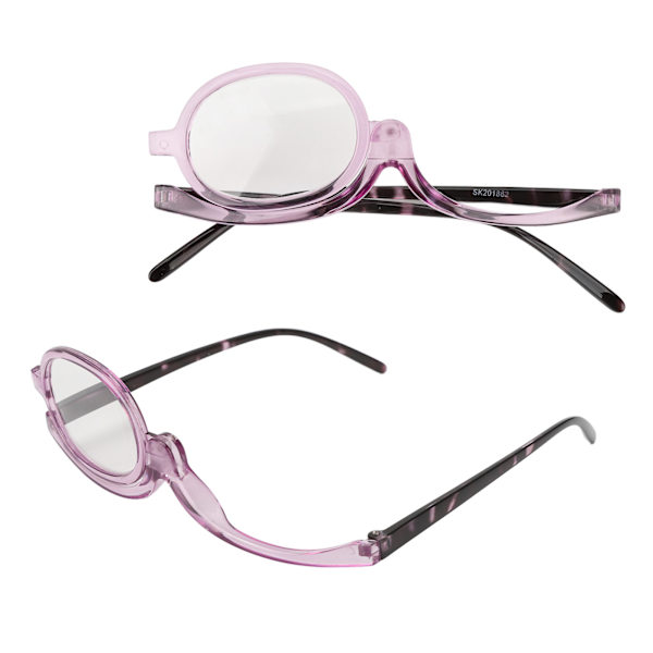 Forstørrende kosmetiske briller for kvinner - Stilig fleksibel klappbar sminkebrille med etui +3,50