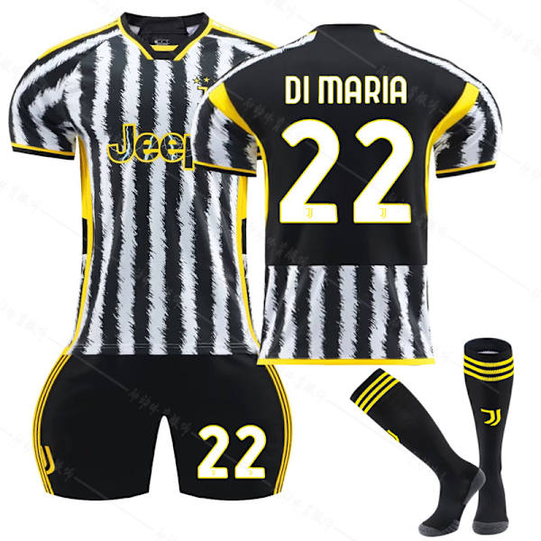 23/24 Juventus Hemmafotbollströja Set med strumpor 22 DIMARIA #XL