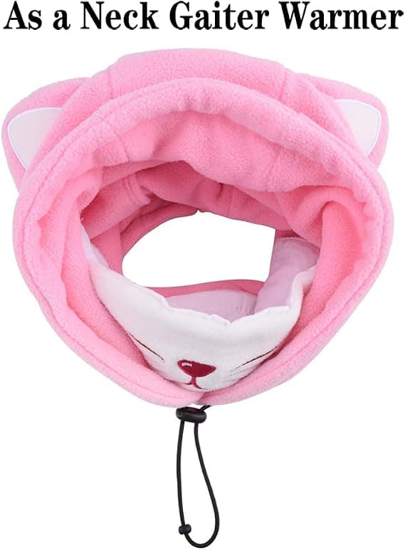 Barnens vintervarma ridhatt Balaclava hatt Pullover hatt Tjockad polarfleece kall hatt