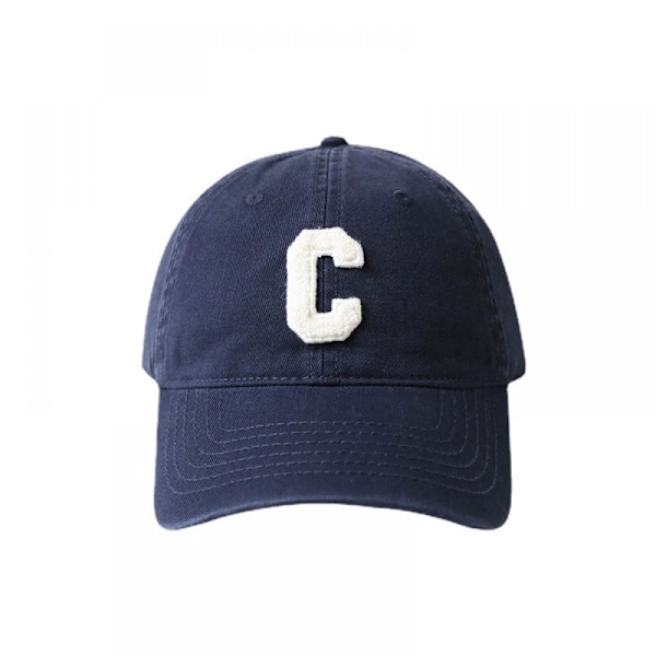 Dotpet C-Word All-Match Soft Top Baseball Cap Couple Peak Cap Trend (Marineblå)