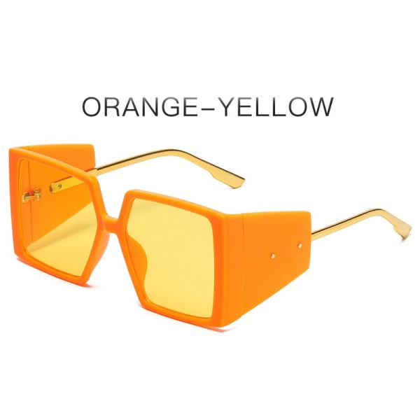 Kvindernes Rimless Oversized Studded Solbriller Gradient Linse Nitte Mode