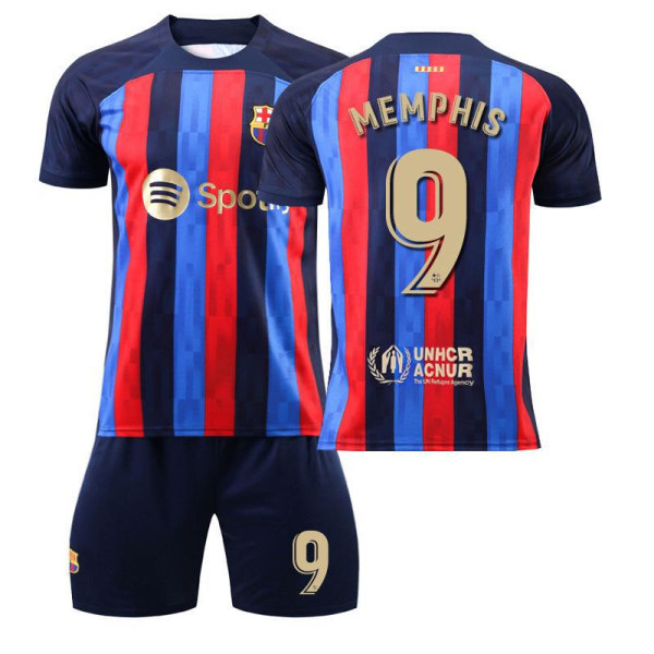 22-23 season Barcelona football jersey set-No.9 MEMPHIS#XXXL