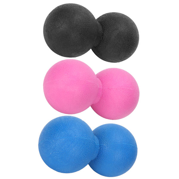 TPR Yoga Massage Ball Muscle Relax Portable Fitness Body Fascia Exercise Ball Set(Black Rose Red Blue ) Noir + Rose Rouge + Bleu