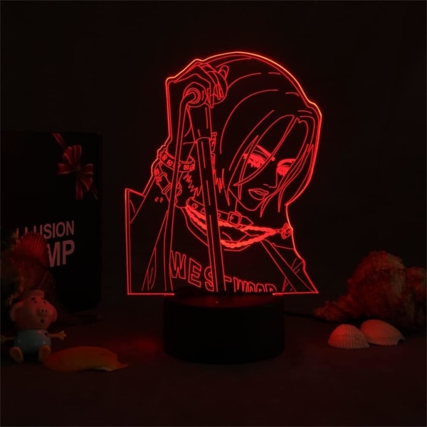 WJ 3D nattlys for barn, Anime Led-lampe Na&na 3D LED nattlys for soveromdekorasjon bordlampe Nana Osaki figur barn barn jenter lys Manga gave