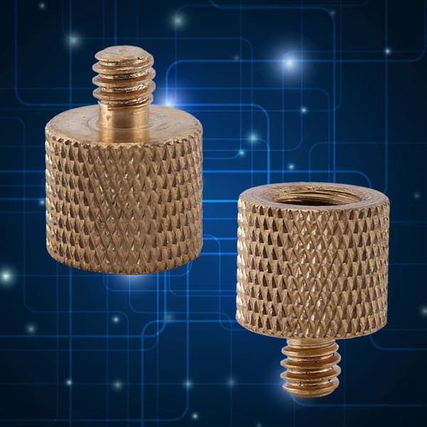 3/8\" hun til 1/4\" han messing stativadapter skrue til kamera lysstativ