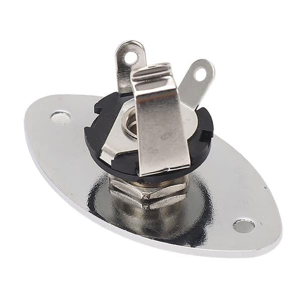 Gitar Jack Oval Form Metall Universal 1/4 Tommers Jack Socket Plate for Tele Style Gitarer