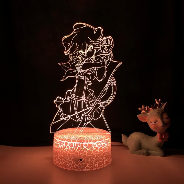 WJ Anime Kill La Kill LED Natlampe til Soveværelse Dekoration Lys Fødselsdagsgave Manga Kill La Kill 3D Bordlampe Akryl