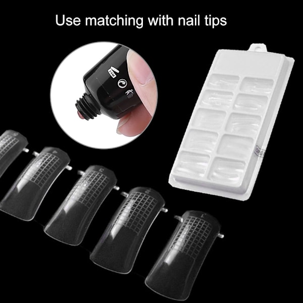 UV Gel Smertefri Neglebygger Forlengelse Akryl Neglekunst UV Tips Lim Kaffe
