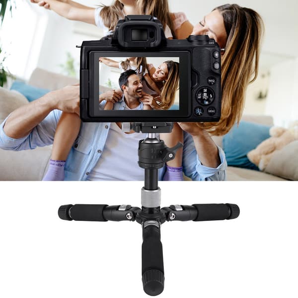 K521 Mini Bærbart Udtrækkeligt Bordstativ til DSLR Spejlløst Kamera Grå