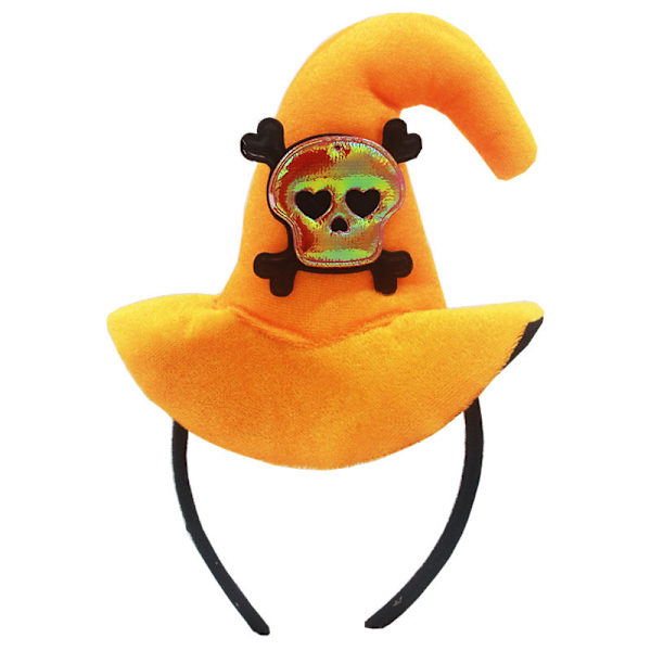 2-pak Halloween Masquerade Udklædningsfest Hovedbeklædning Kranie Græskar Heks Børns Hovedbånd (kranie skelet hovedbånd)