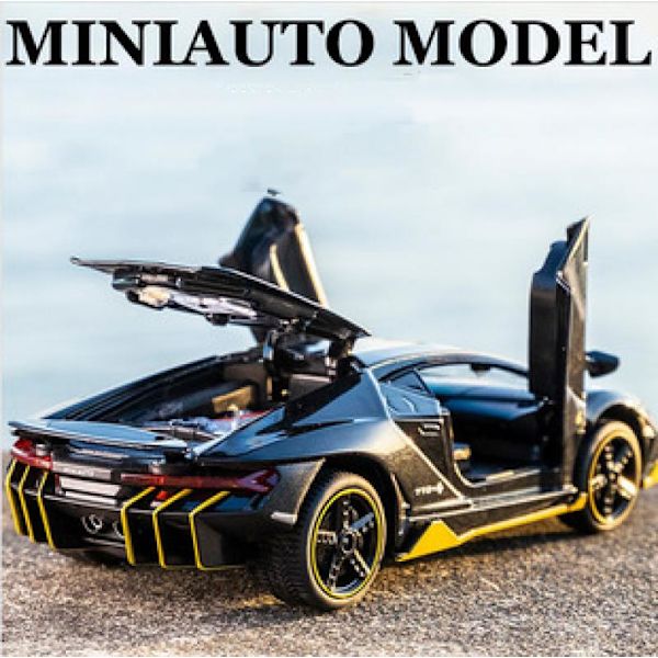 Lamborghini LP770 Gini sportsvogn modelbil Støbt Modelbil Legetøj Børnelyd og lys Træk tilbage bil Zink legetøj til børn Gave