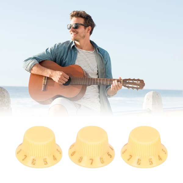 3 st plastgitarrknoppar volymtonkontroll musikinstrument justeringstillbehör