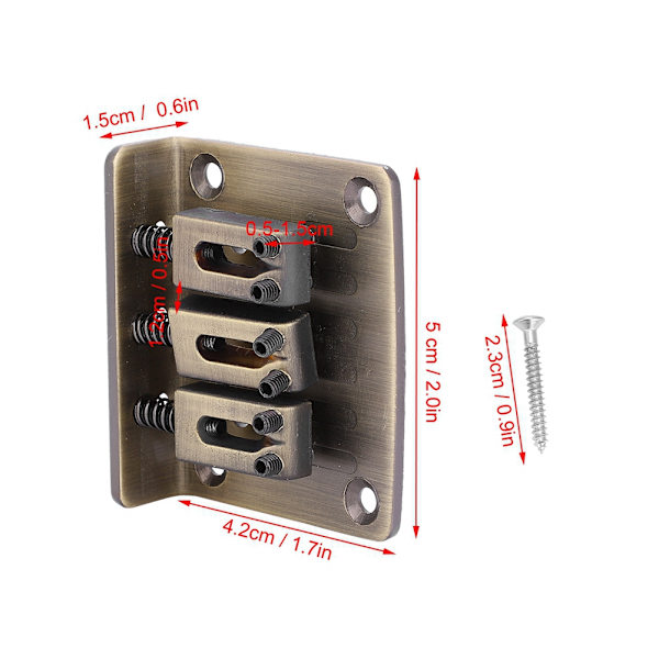 3 Strenger Boks Gitar Bro DIY Strenger Instrument Faste Erstatningsdeler (Bronse)