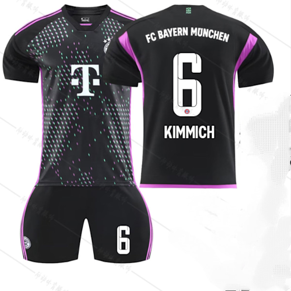 Bayern bortaställ set 23/24 No.6 KIMMICH Barnstorlek20
