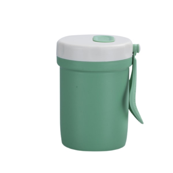Vattenkopp i plast, 350 ml bärbar frukostkopp för mikrovågsugn, för skolkontor utomhusresestudent (grön)