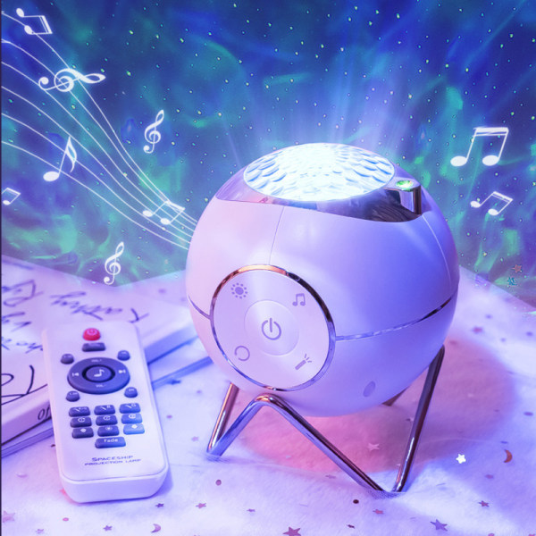 Stjerneprojektor, Galaxy Projektor Lys 360° Rotation Starlight Projektor med USB Genopladelig, Hvid til Børn Voksne Gaver Festlokale Dekoration