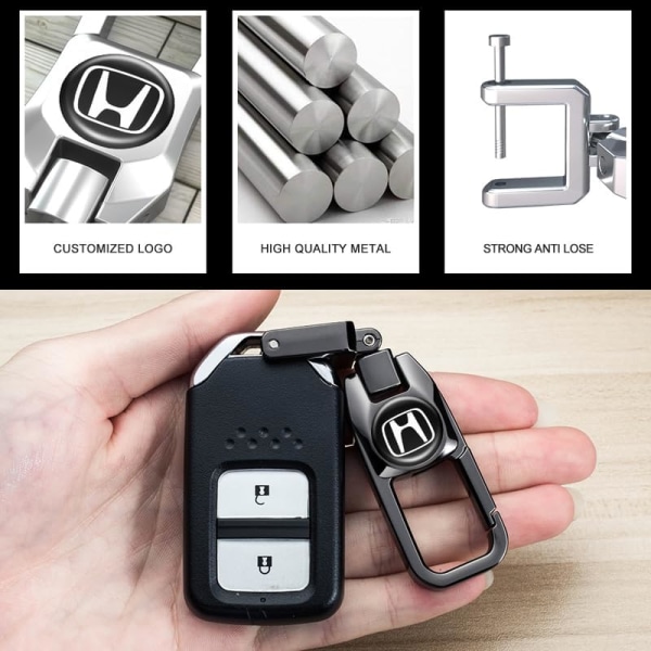 Honda Keyring,Metal Car Keychain Replacement with Honda Accord Civic Fit CRV Pilot EX CR-V EX-L Touring Pilot,Key Chain Key ring for Car Accessories,