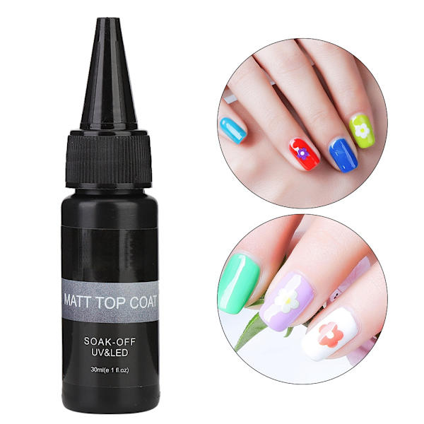 30ml Klar Matt Topplack Gel Långvarig UV Nagelkonstlack Manikyrverktyg