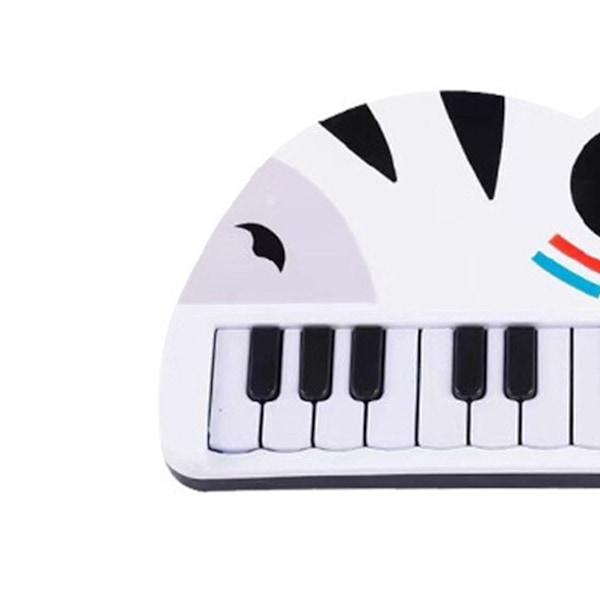 Piano Keyboard for Kids Cartoon 22 Keys Early Educational Animal Toddler Electronic Piano Toys Zebra Style