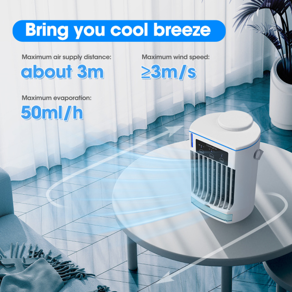 Bärbar luftkonditioneringsfläkt – Daonsuty Evaporative Air Cooler Kylfläkt, Personlig bordsluftkonditioneringsfläkt för sovrum