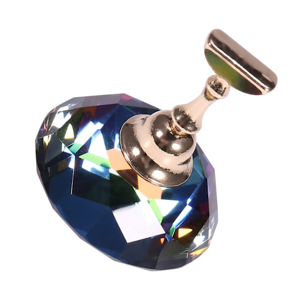 Magnetisk negletip øvelsesstand base legering holder neglekunst display farverige diamant krystal