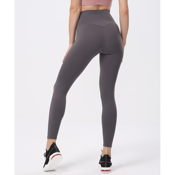 Fit Kompressions Yoga Bukser Power Stretch Trænings Leggings med Høj Talje Mavekontrol (M)