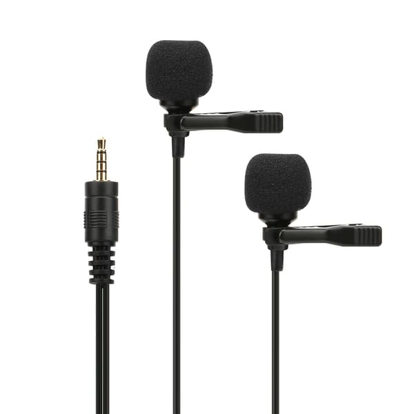 Plast 6m Bærbar Dobbelthode Krageklips På Mikrofon Live Intervju Mikrofon for DJI OSMO Pocket